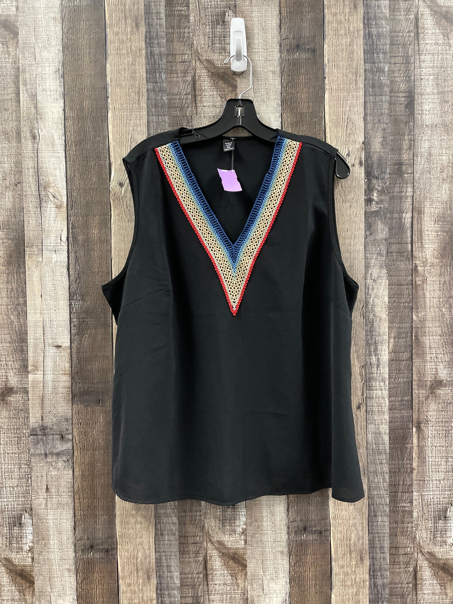 Black Top Sleeveless Shein, Size 3x