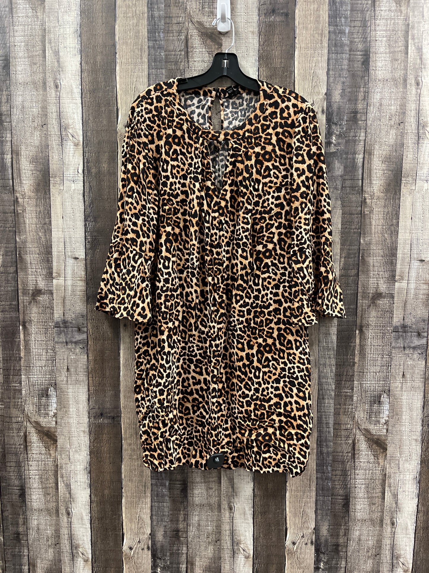 Animal Print Dress Casual Short Ana, Size Xxl