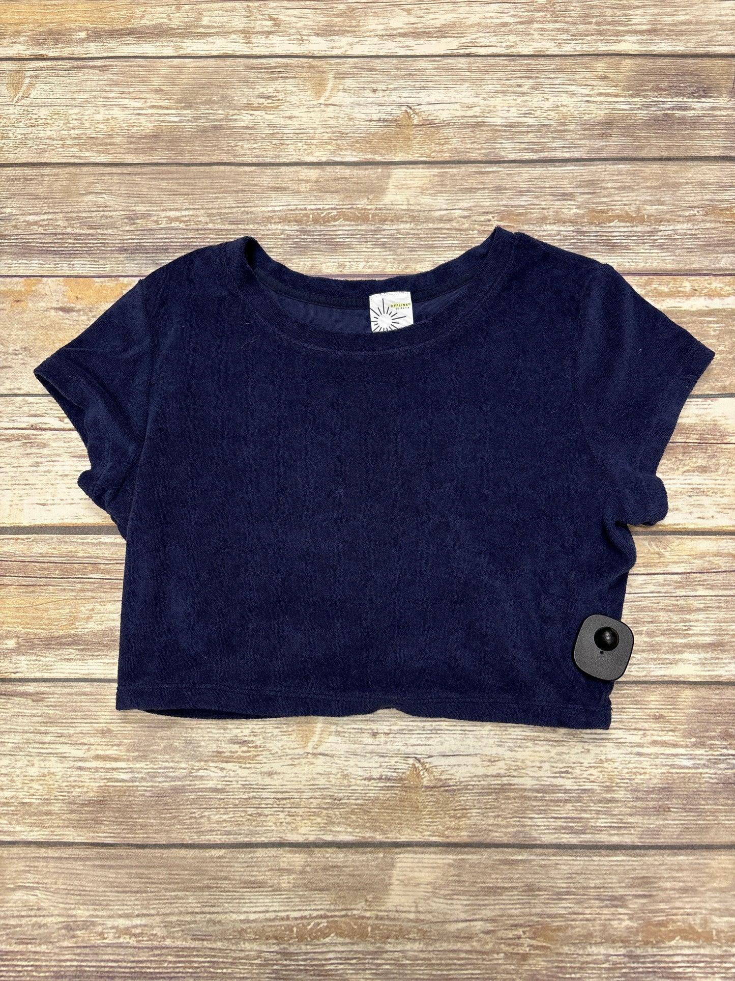 Navy Athletic Top Short Sleeve Aerie, Size M