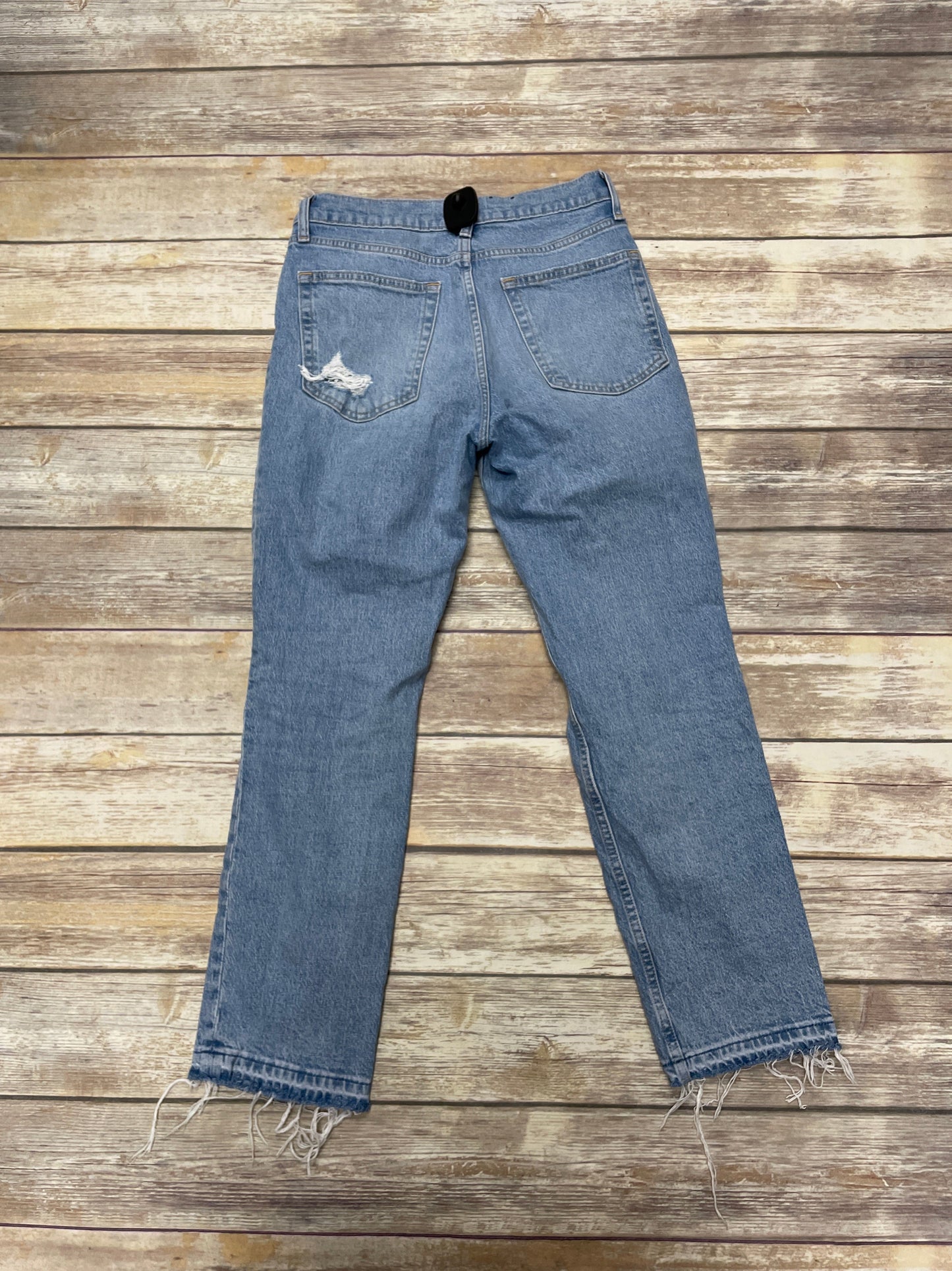 Jeans Straight By Gap In Blue Denim, Size: 4