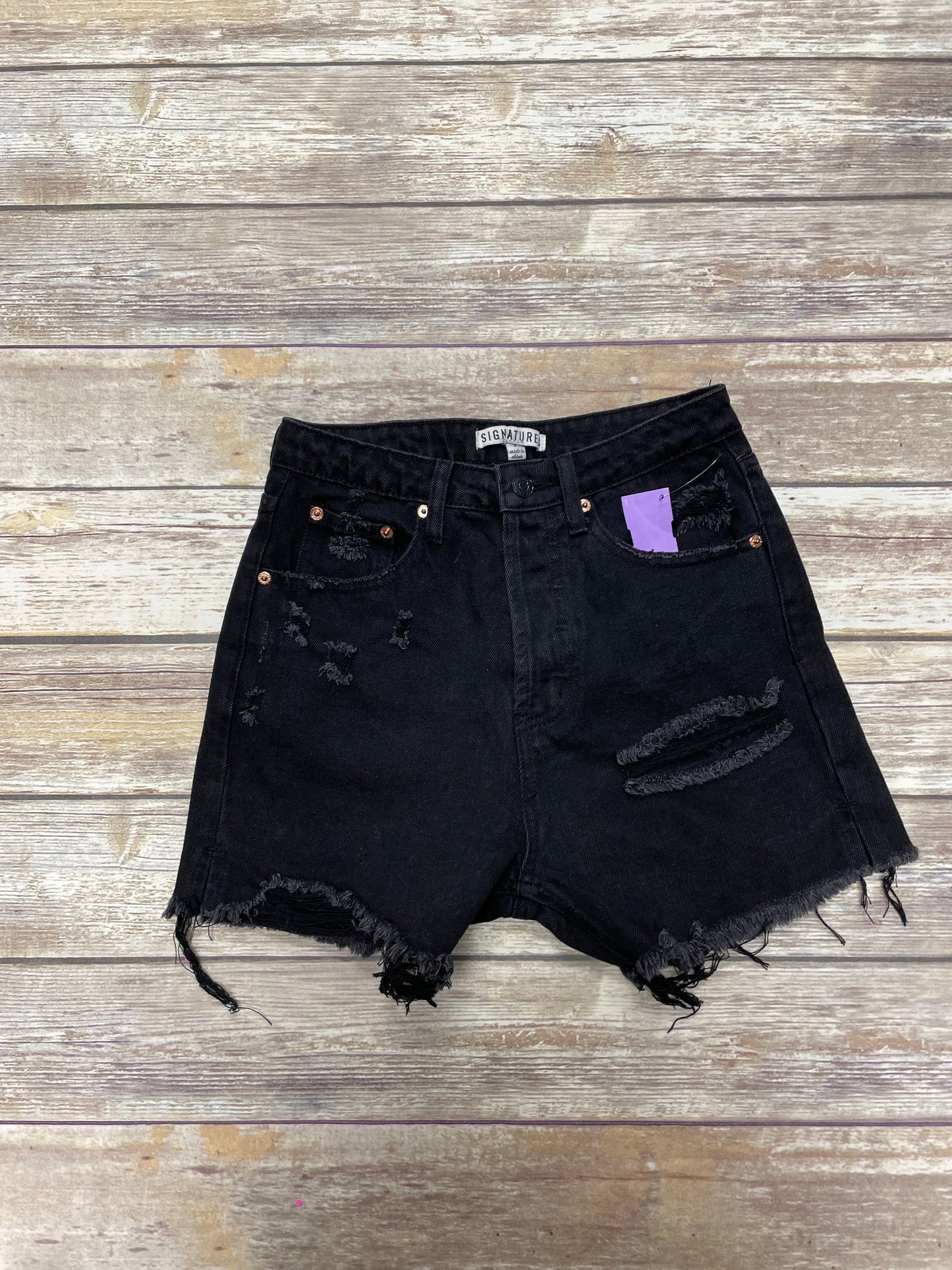 Black Denim Shorts Cme, Size S