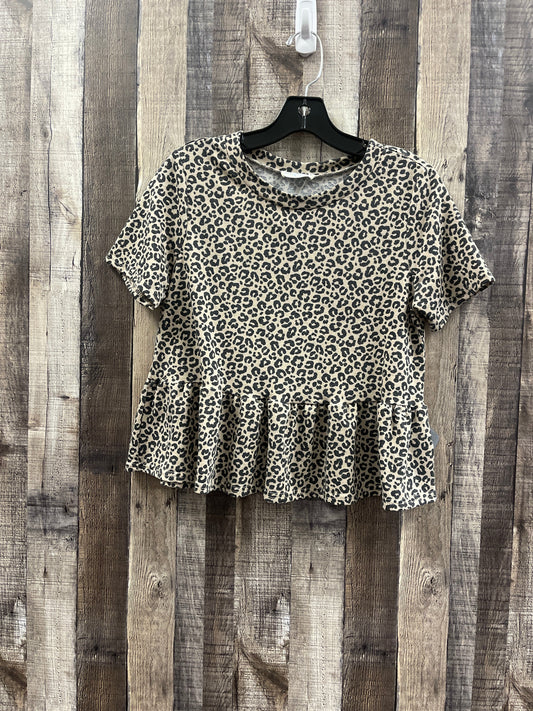 Animal Print Top Short Sleeve Cme, Size S