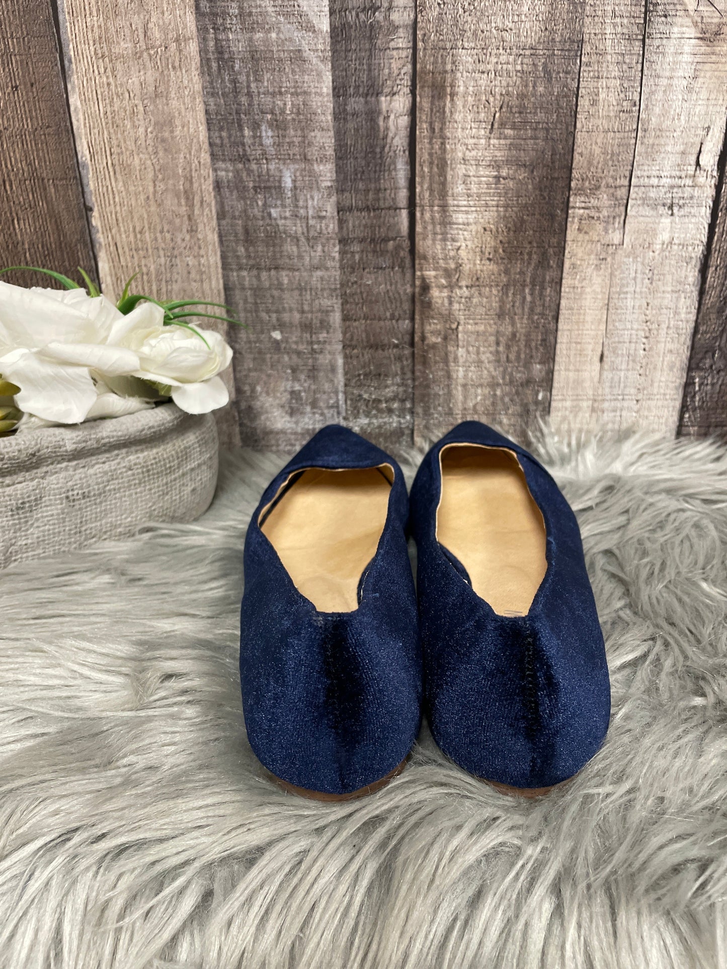 Navy Shoes Flats Cme, Size 11