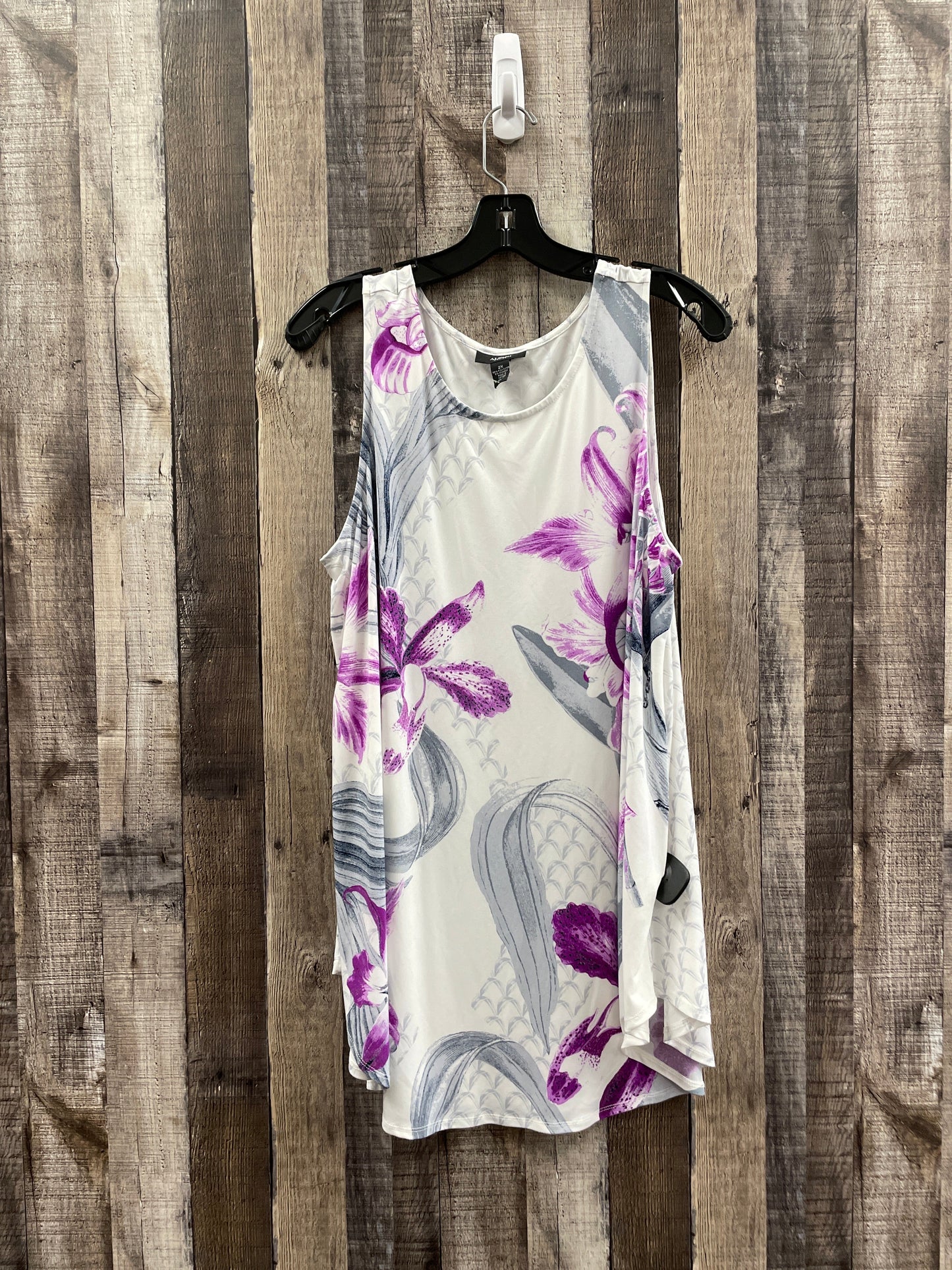 Floral Print Top Sleeveless Alfani, Size 2x