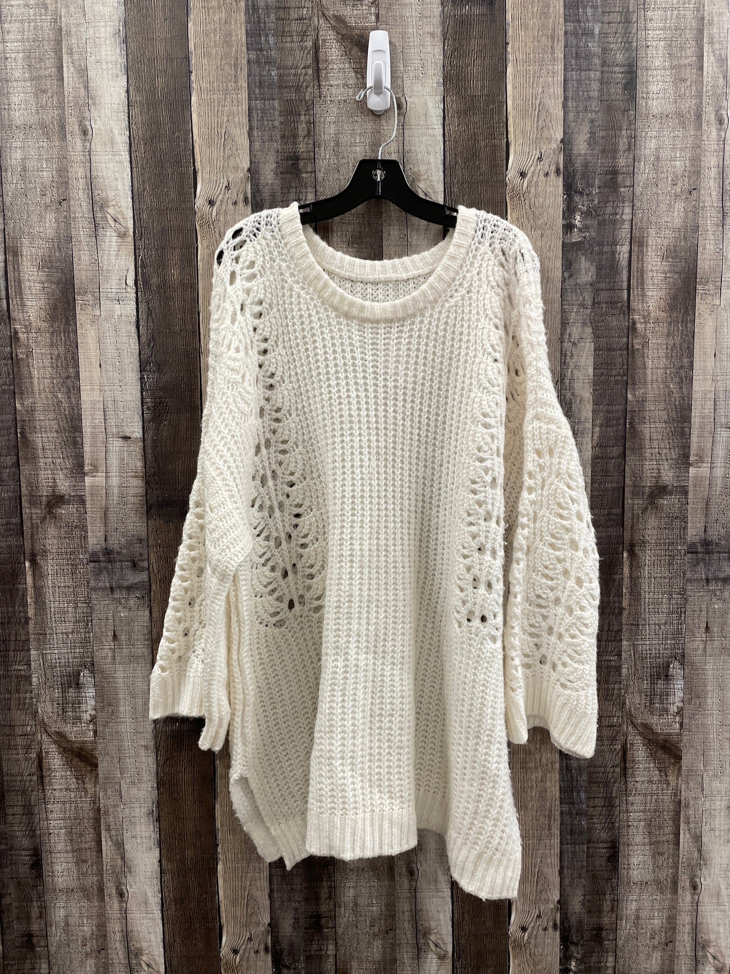 Sweater By Anthropologie In Cream, Size: Xl