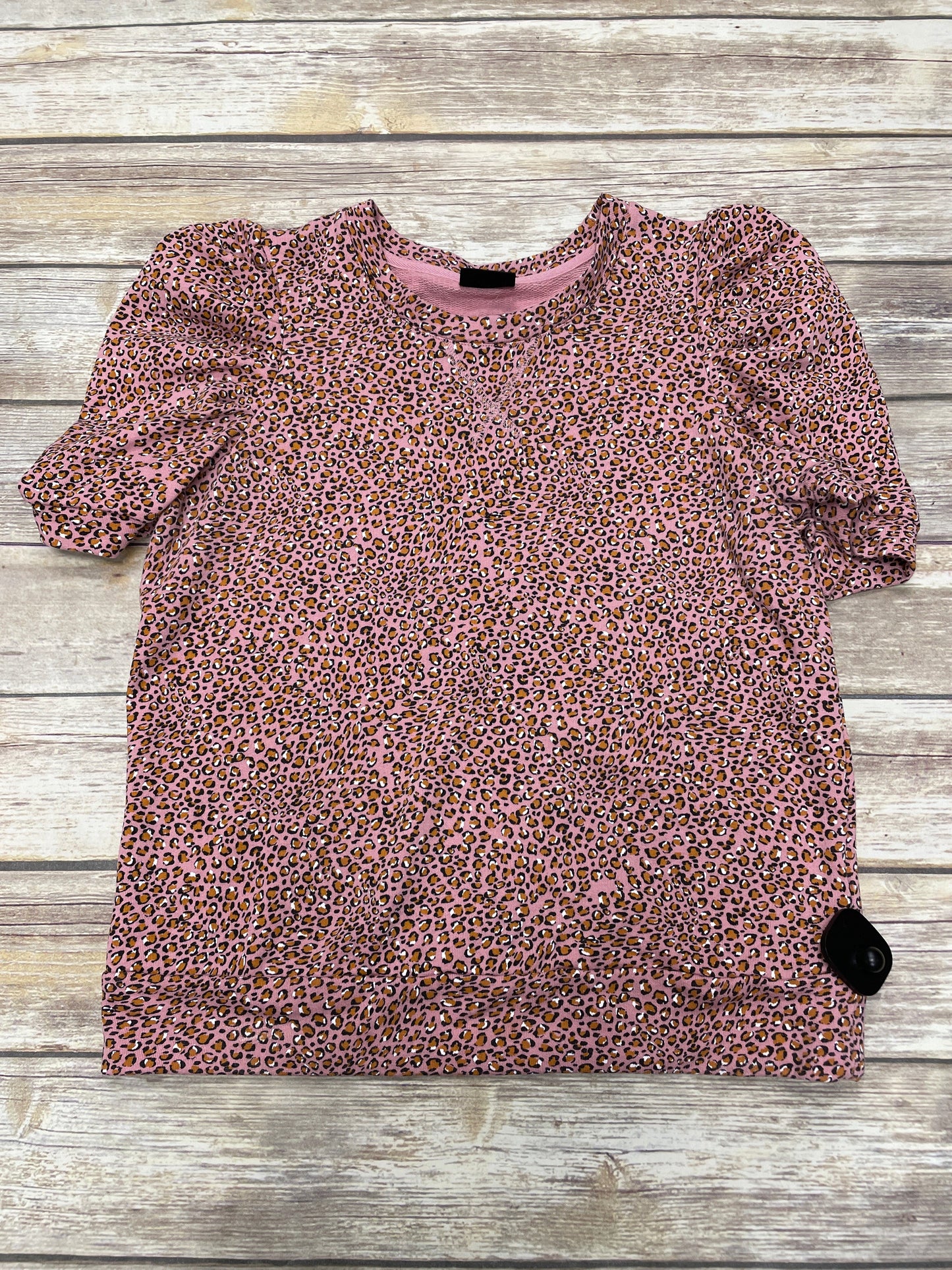 Top Short Sleeve By Who What Wear In Animal Print, Size: S