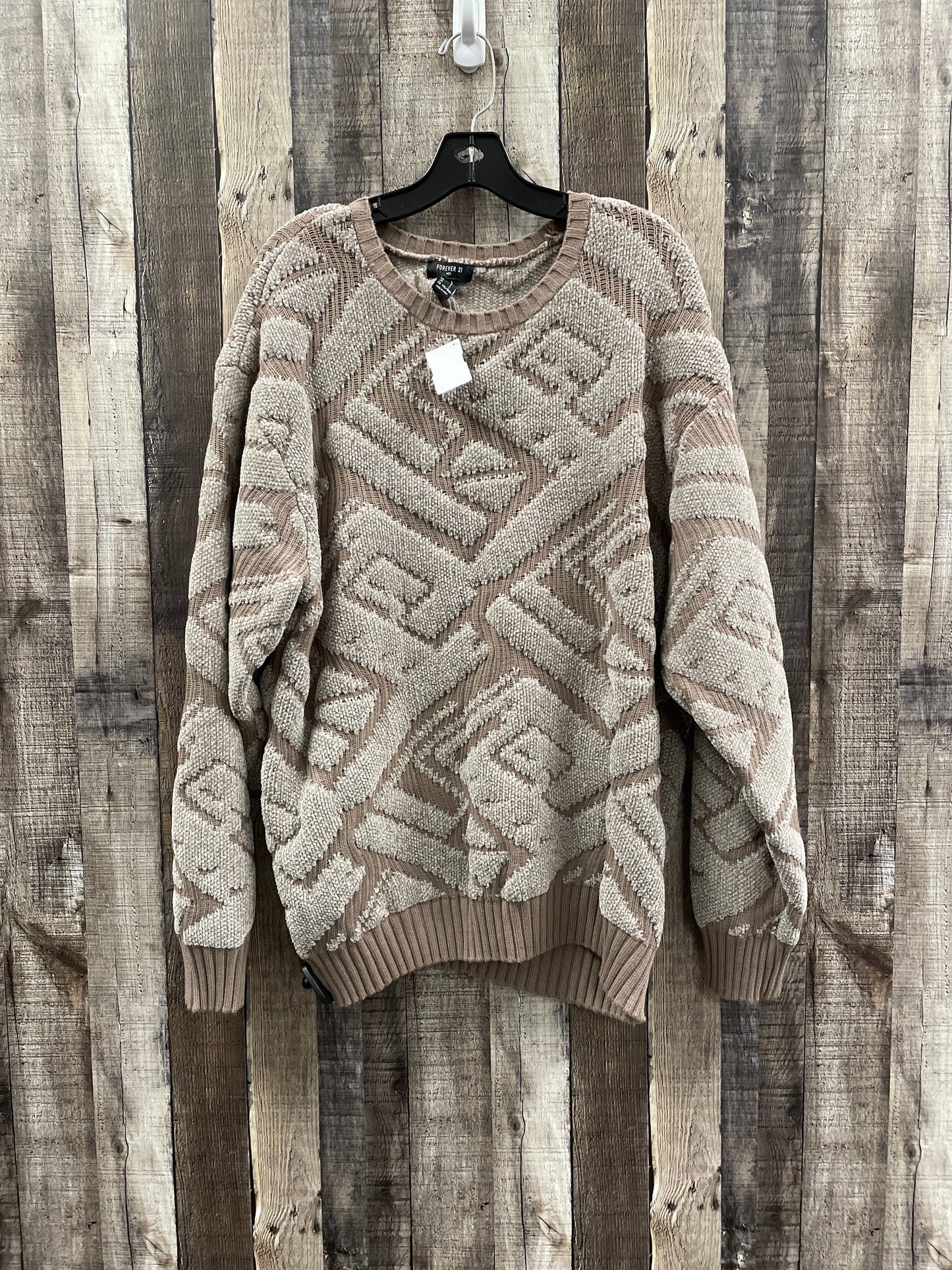 Sweater By Forever 21 In Brown, Size: L