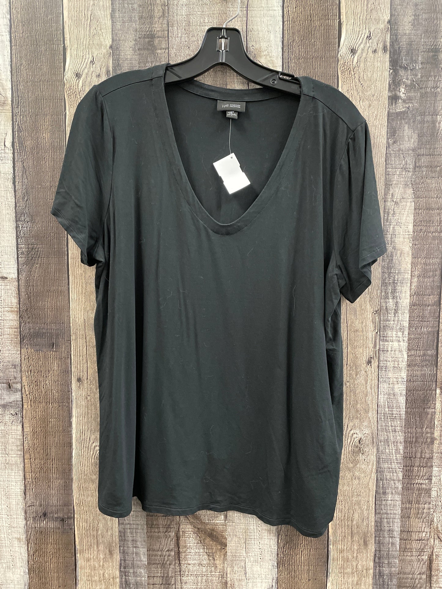 Top Short Sleeve Basic By J. Jill In Black, Size: L