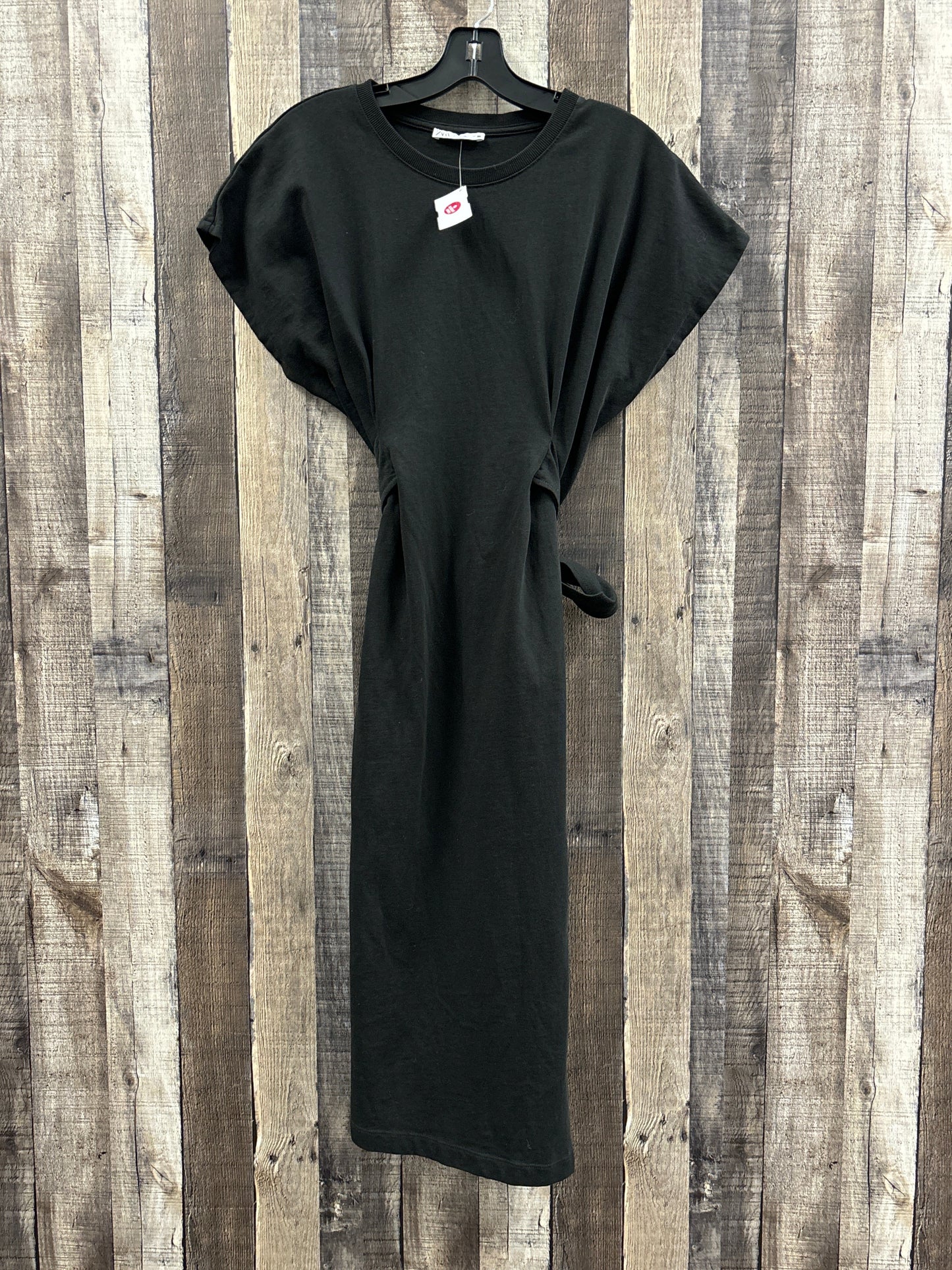 Dress Casual Midi By Zara In Black, Size: M