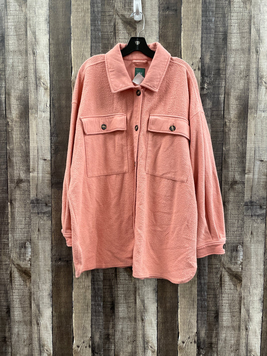 Jacket Shirt By Wild Fable In Mauve, Size: Xxl