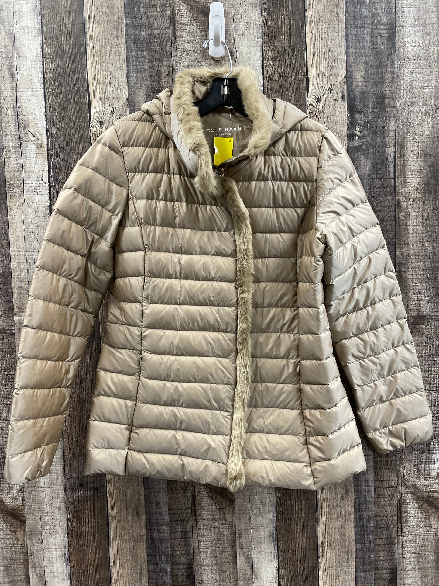 Coat Puffer & Quilted By Cole-haan In Brown, Size: M