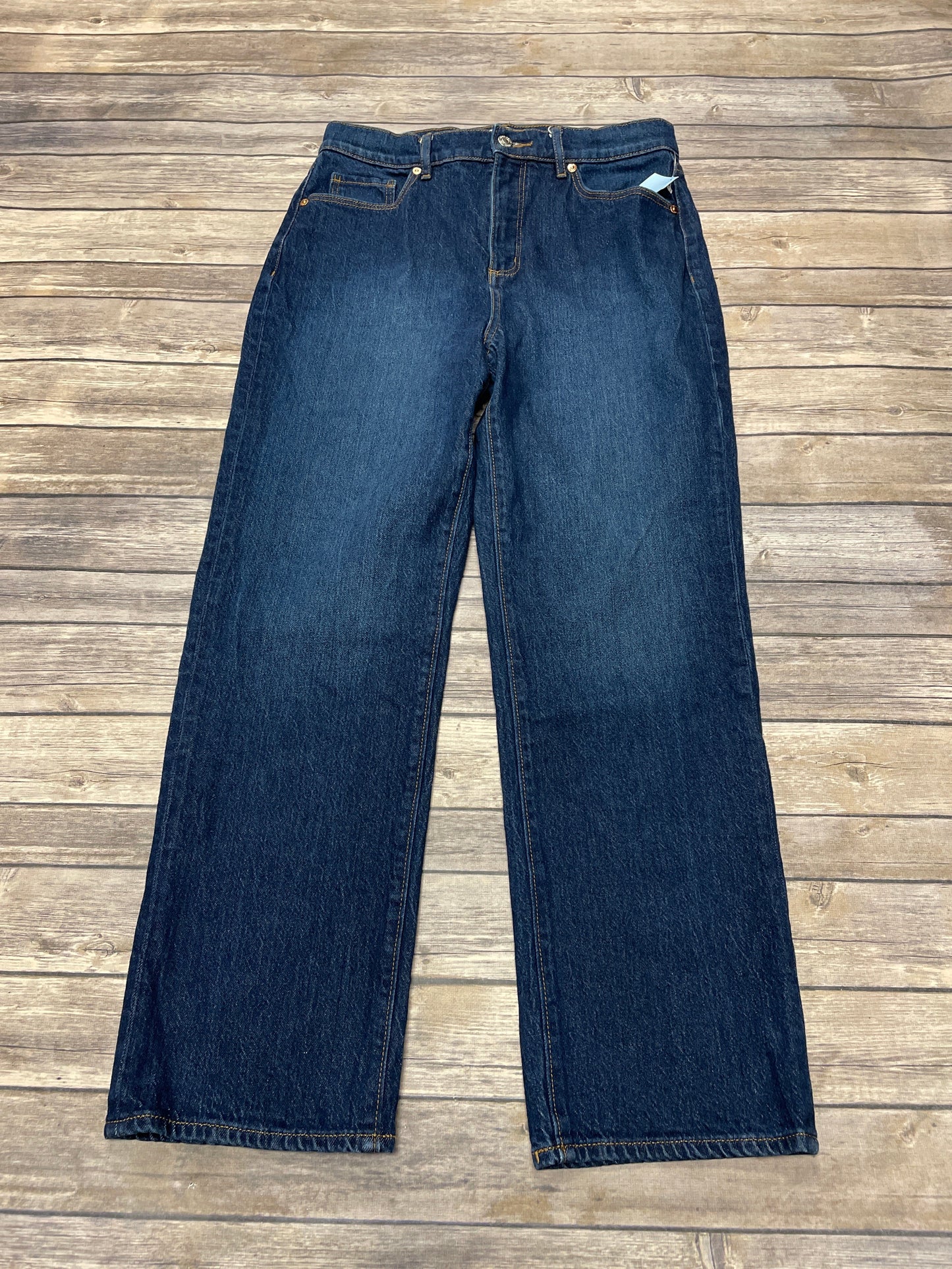 Jeans Straight By Loft In Blue Denim, Size: 6