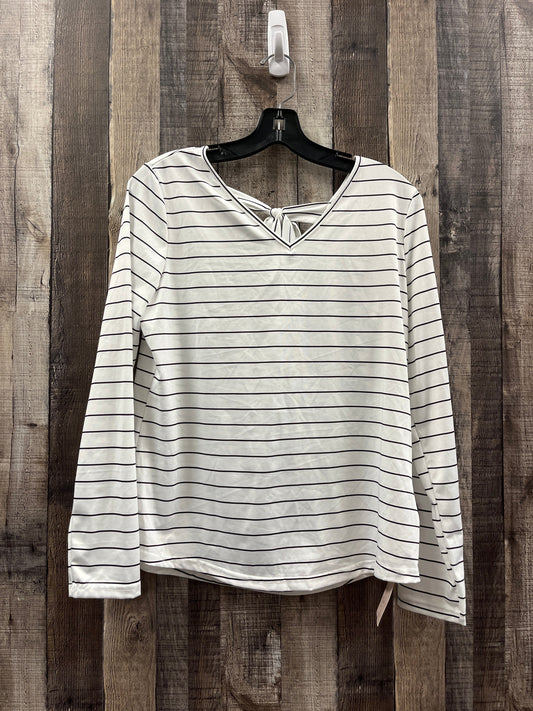 Top Long Sleeve By Shein In Striped Pattern, Size: Xl