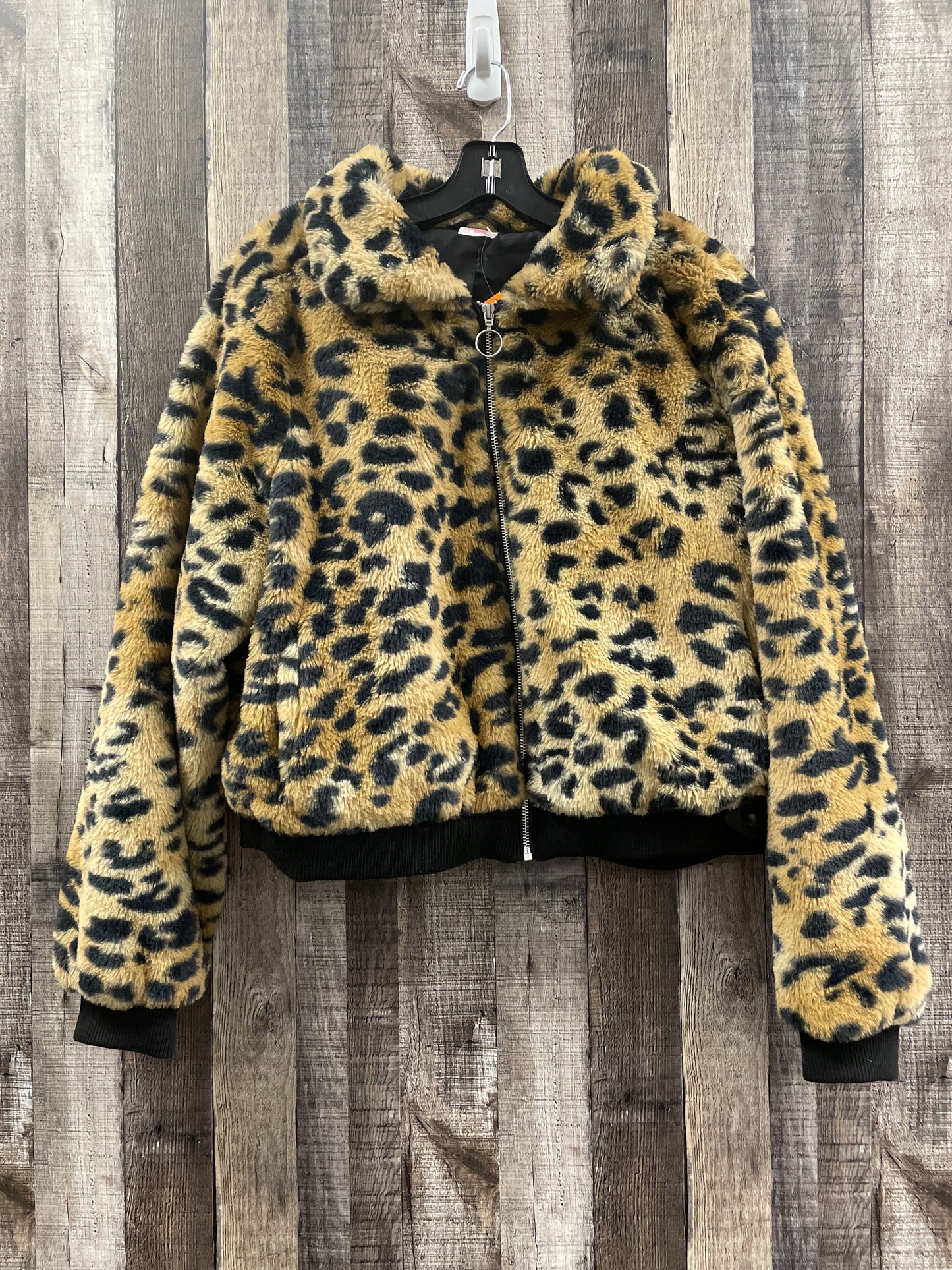 Jacket Faux Fur & Sherpa By No Boundaries In Animal Print, Size: Xxl