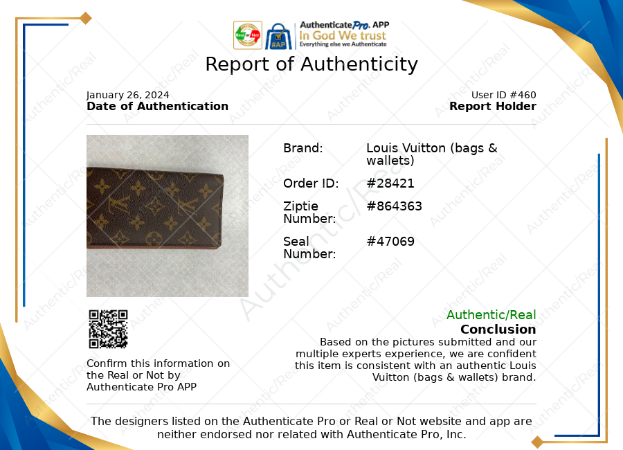 Wallet Luxury Designer Louis Vuitton, Size Large