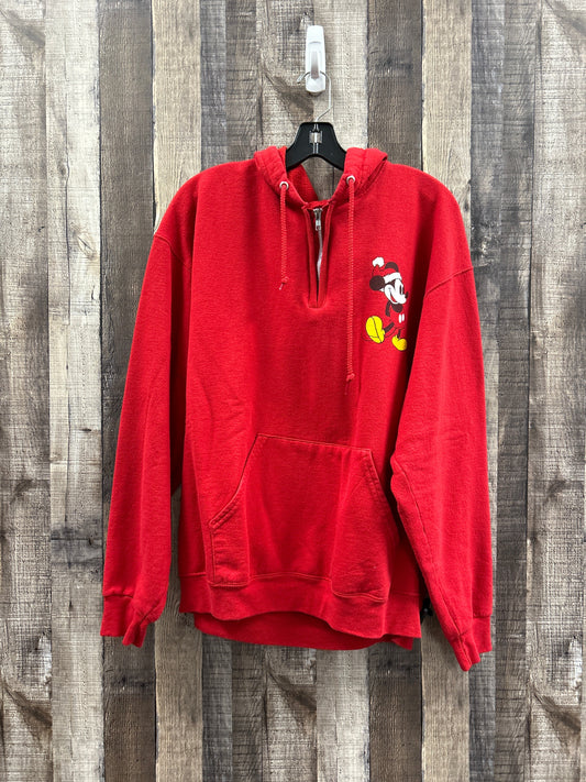 Red Sweatshirt Hoodie Disney Store, Size Xl