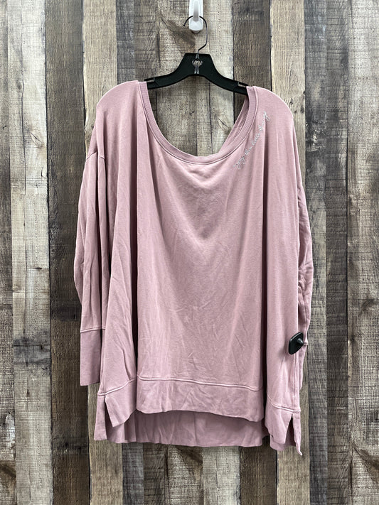 Top Long Sleeve By Cato In Pink, Size: 3x