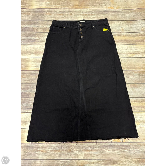 Skirt Maxi By Cmf In Black Denim, Size: 16