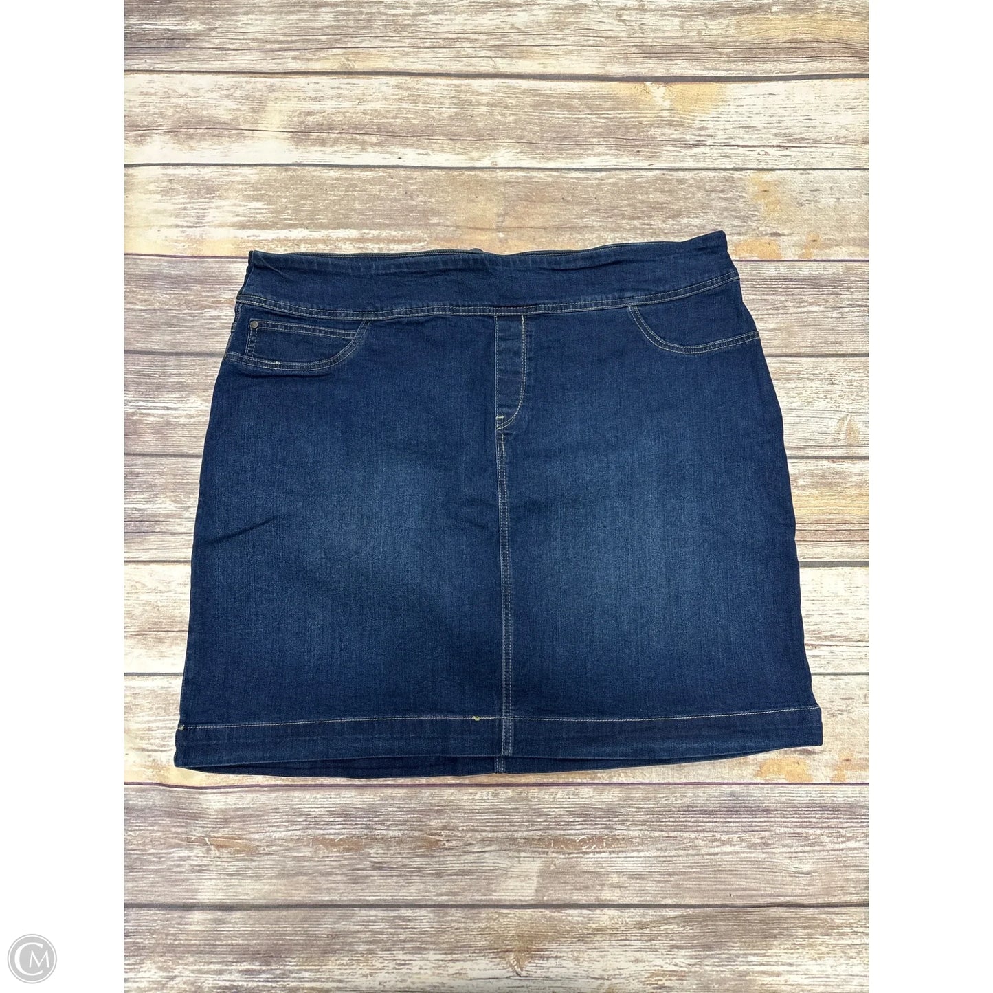 Skirt Mini & Short By Cmf In Blue Denim, Size: 20