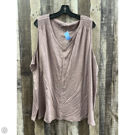 Top Sleeveless By Maurices In Brown, Size: 4x