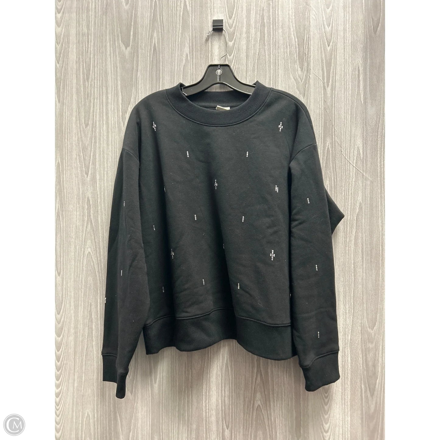 Sweatshirt Collar By A New Day In Black, Size: L