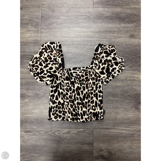 Top Short Sleeve By Monteau In Animal Print, Size: S