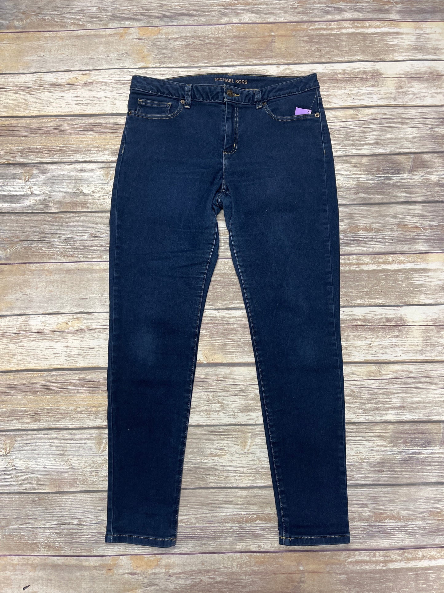 Jeans Skinny By Michael Kors In Blue Denim, Size: 8