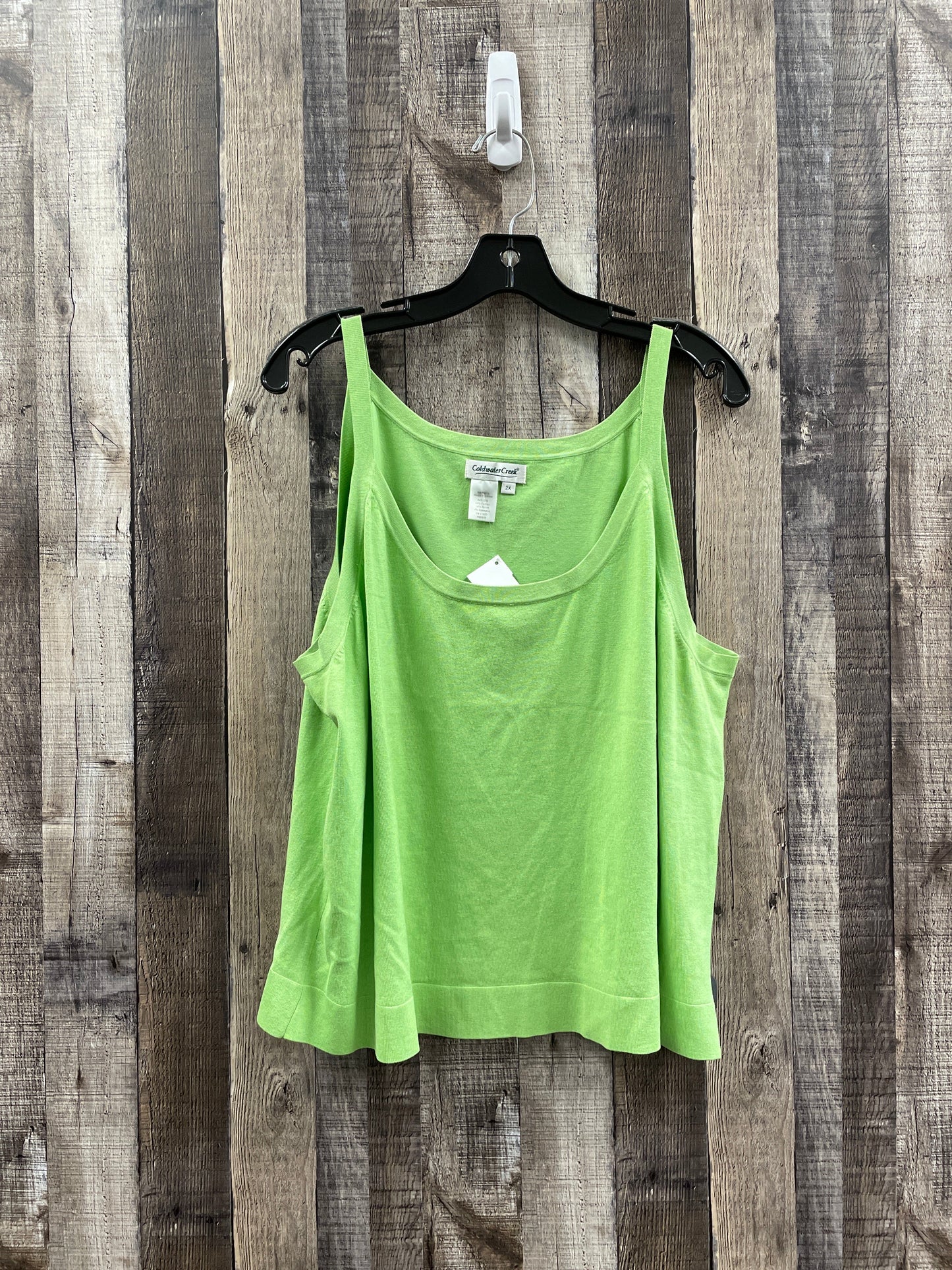 Green Top Sleeveless Basic Coldwater Creek, Size 2x