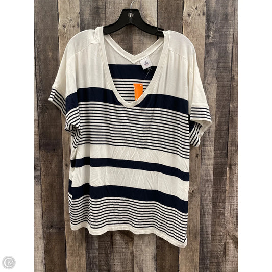 Top Short Sleeve By Cabi In Navy, Size: M