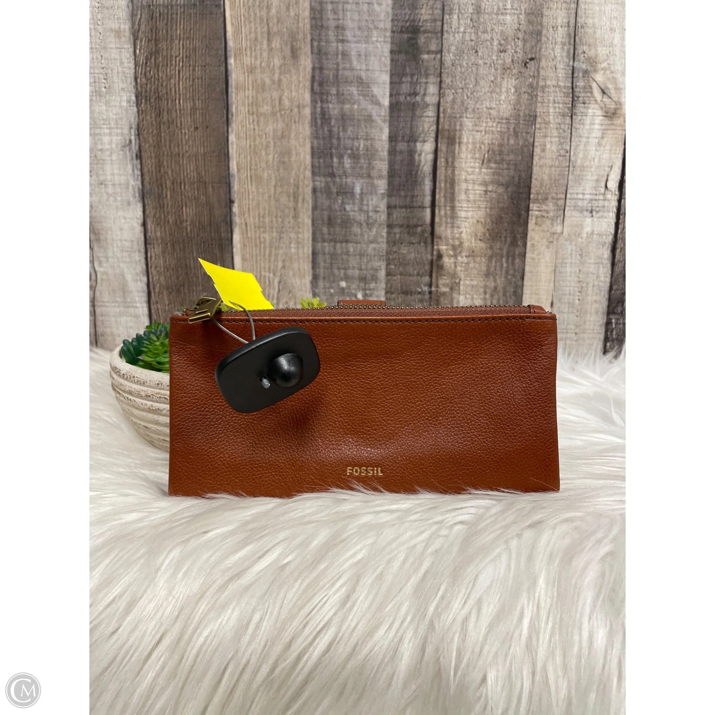 Wallet Leather By Fossil, Size: Medium