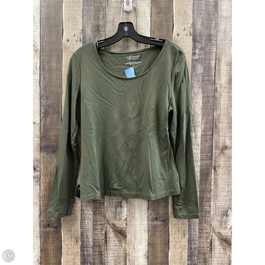 Top Long Sleeve By Adrienne Vittadini In Green, Size: L