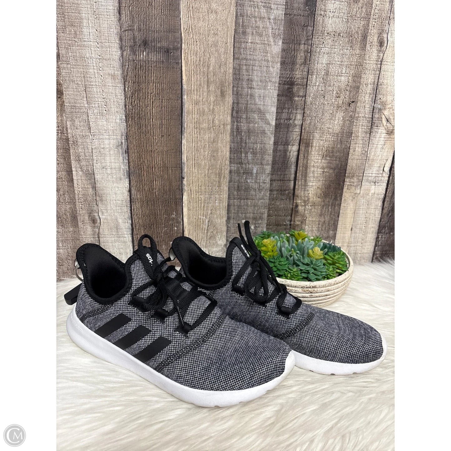 Shoes Athletic By Adidas In Black & Grey, Size: 9