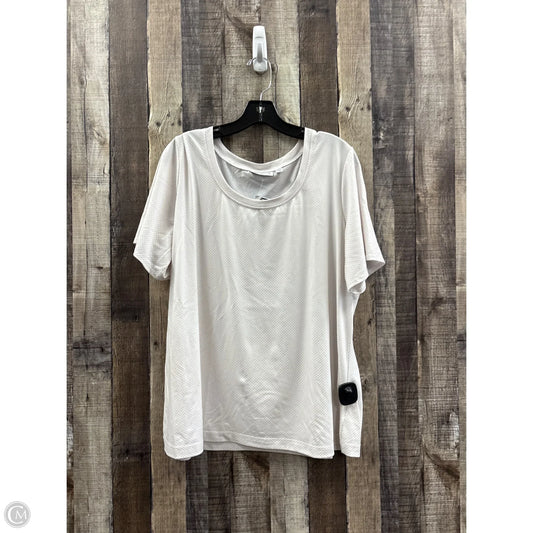 Top Short Sleeve By Susan Graver In Polkadot Pattern, Size: 1x