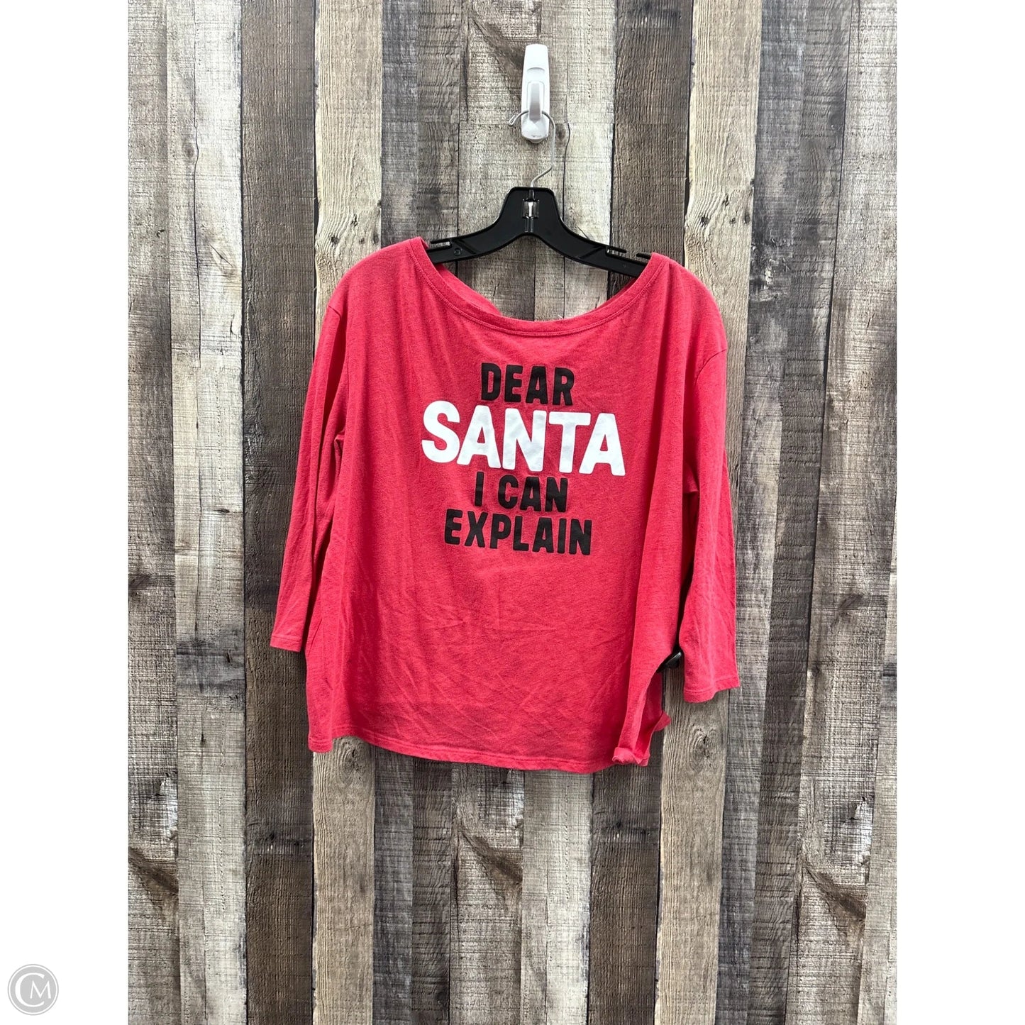 Top 3/4 Sleeve By Victorias Secret In Red, Size: L