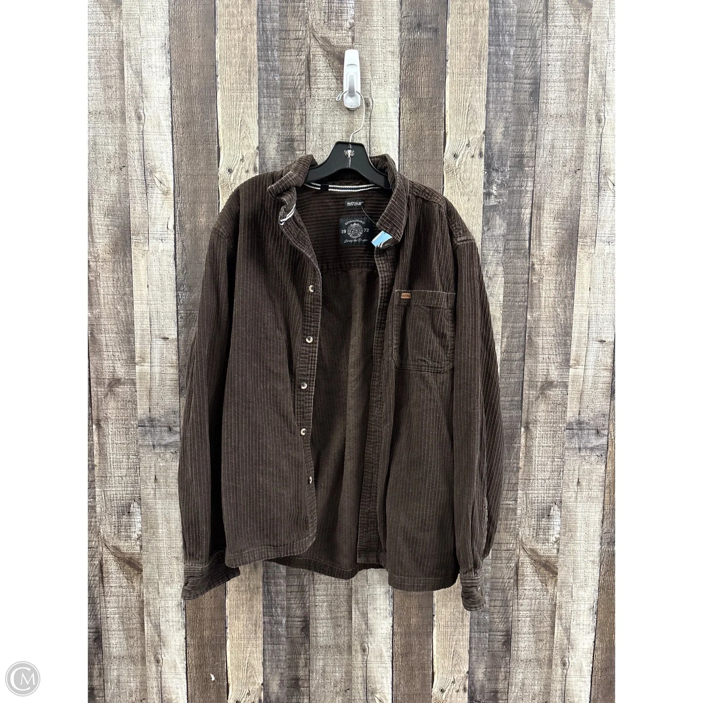 Jacket Shirt By Buffalo David Bitton In Brown, Size: Xl