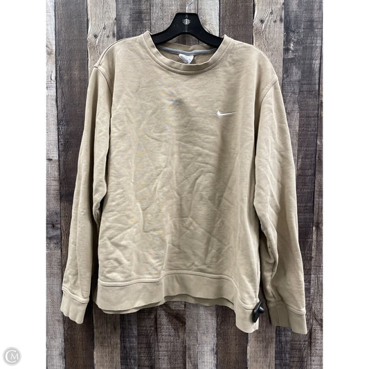 Athletic Sweatshirt Collar By Nike In Tan, Size: Xxl