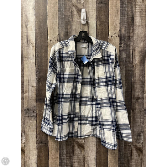 Top Long Sleeve By Croft And Barrow In Blue, Size: L