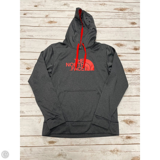 Athletic Sweatshirt Hoodie By The North Face In Grey, Size: S