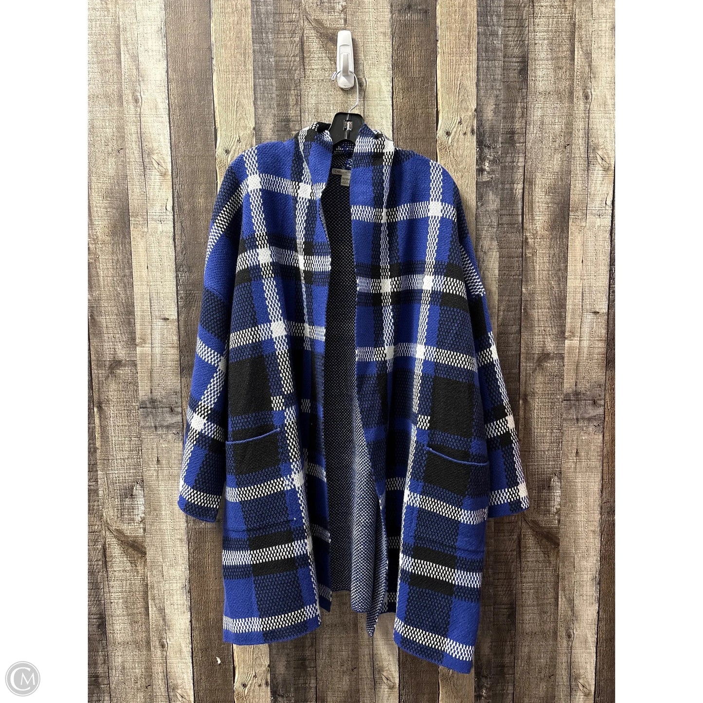 Poncho By Cato In Blue, Size: 4x