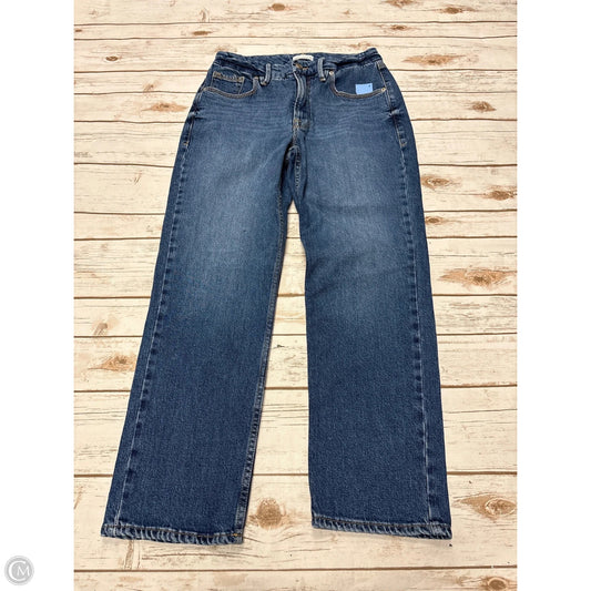 Jeans Straight By Good American In Blue Denim, Size: 4