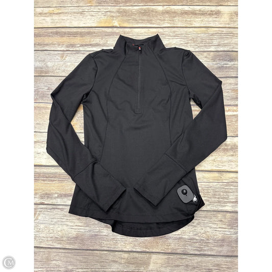 Athletic Top Long Sleeve Collar By Spyder In Black, Size: S