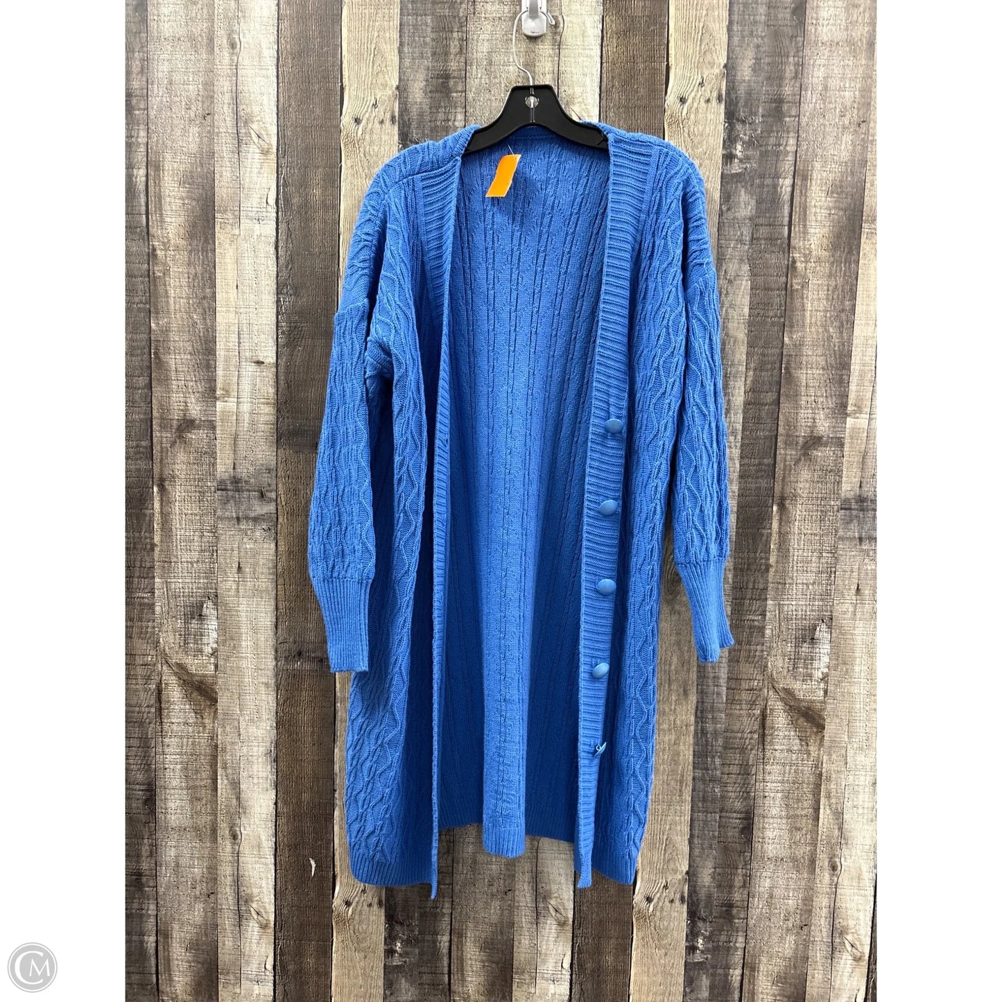 Sweater Cardigan By Cme In Blue, Size: M