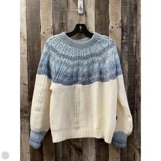 Sweater By Democracy In Blue & White, Size: L