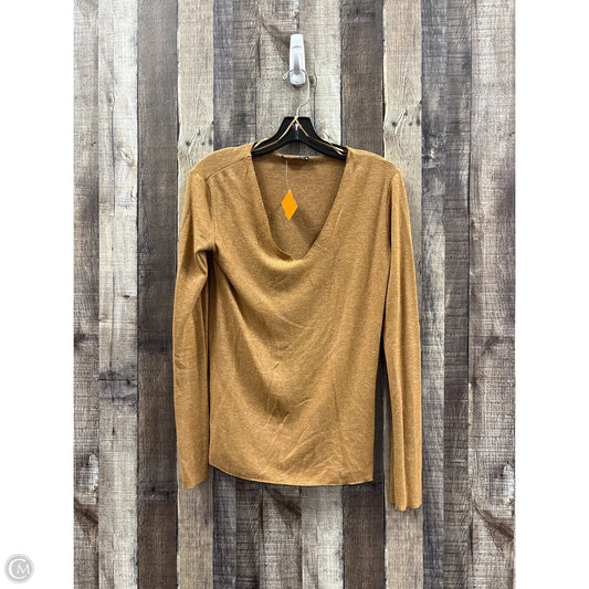 Top Long Sleeve By Zara In Brown, Size: S
