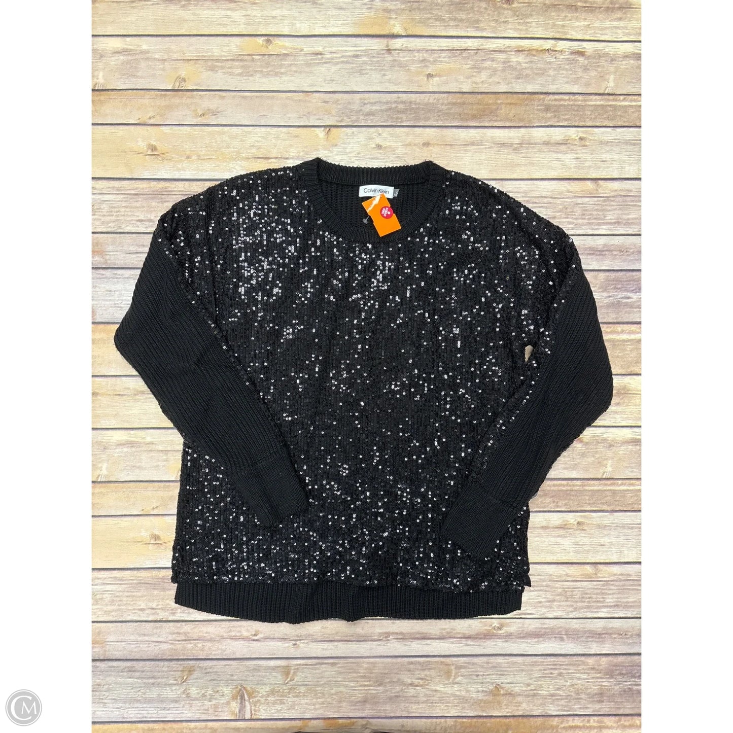 Sweater By Calvin Klein In Black, Size: M