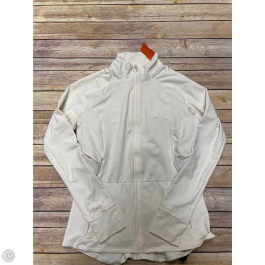 Athletic Jacket By Fabletics In Ivory, Size: M