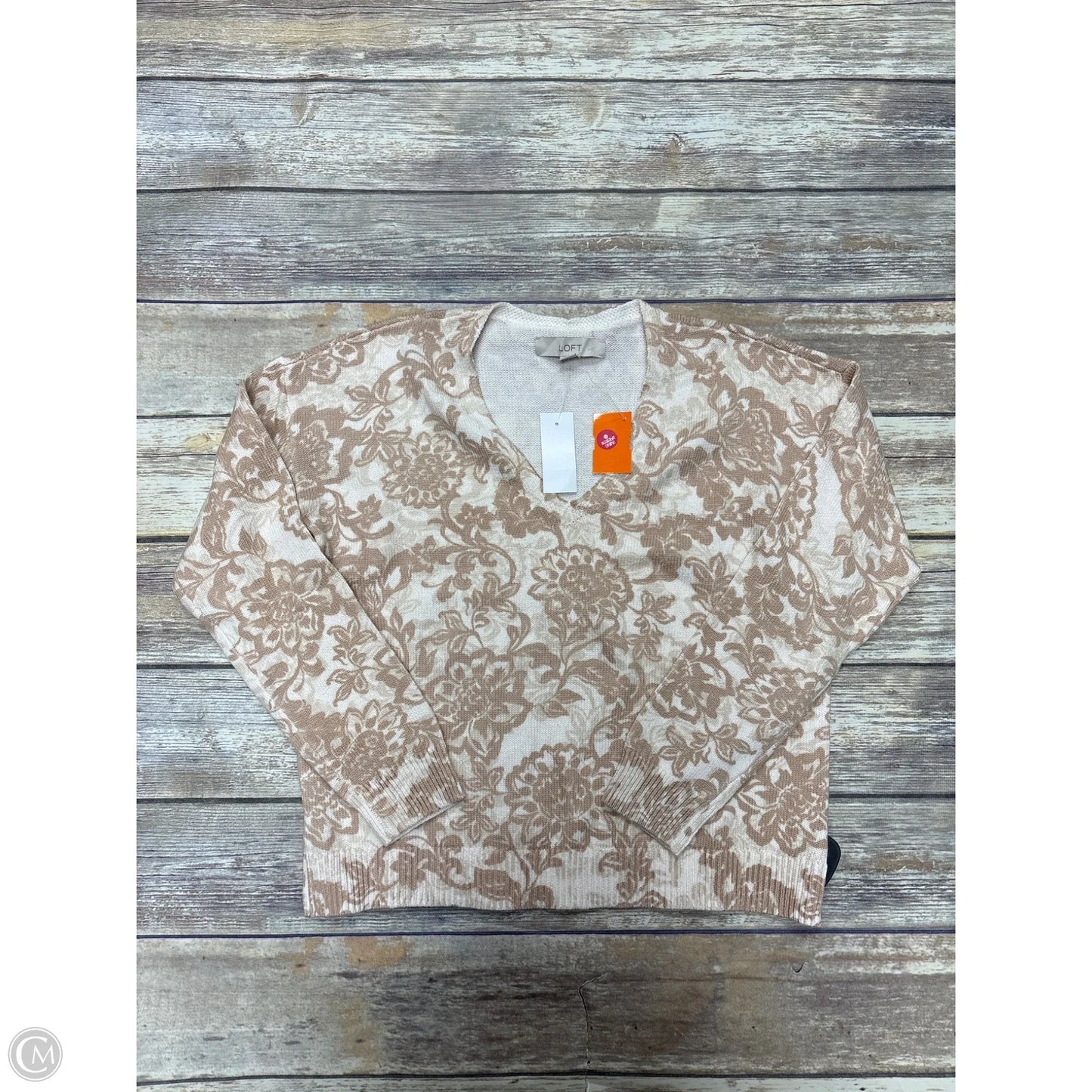 Sweater By Loft In Cream, Size: Xs