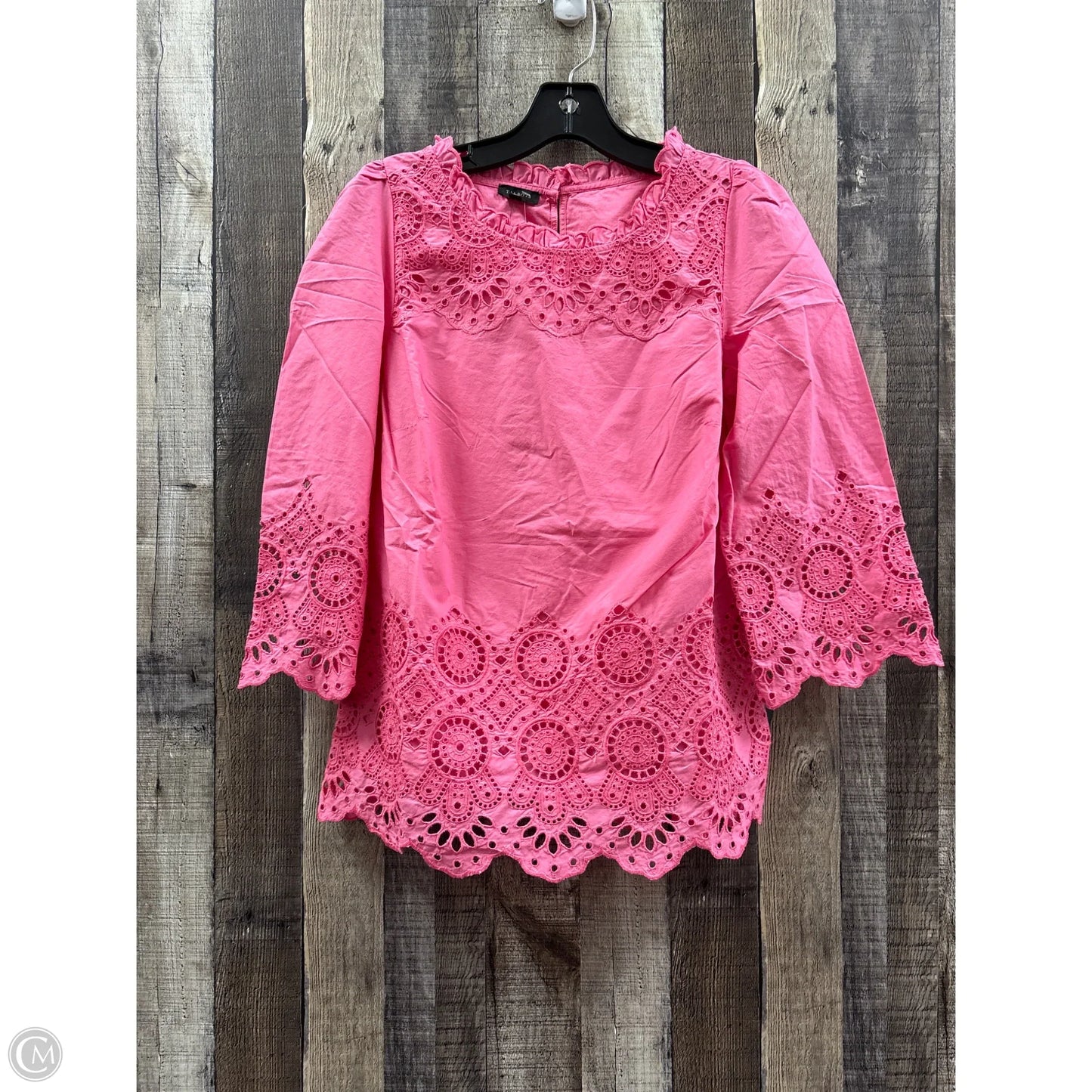 Top 3/4 Sleeve By Talbots In Pink & Purple, Size: Xs