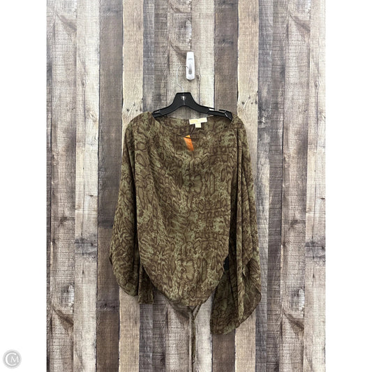 Top Long Sleeve By Michael By Michael Kors In Snakeskin Print, Size: S