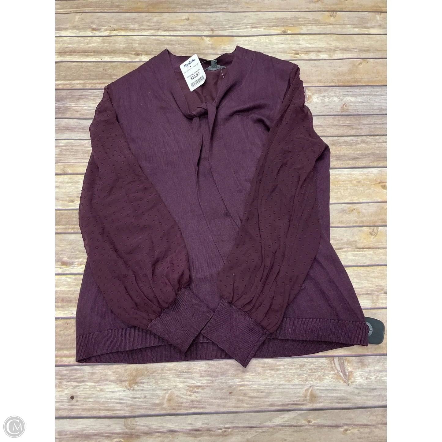 Top Long Sleeve By Adrianna Papell In Purple, Size: L
